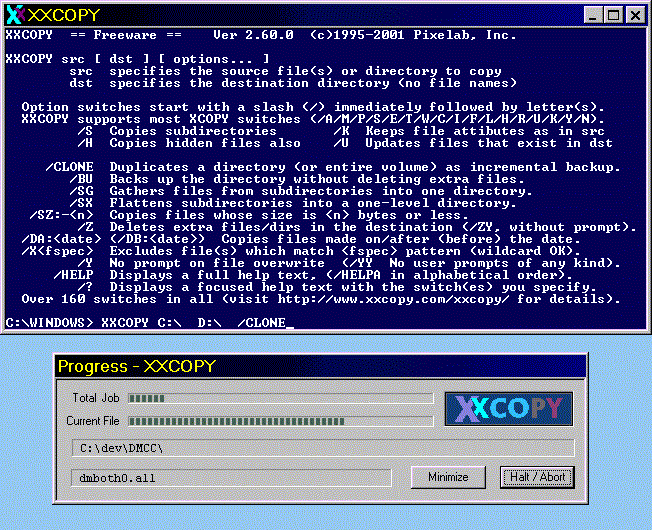 XXCOPY Screenshot